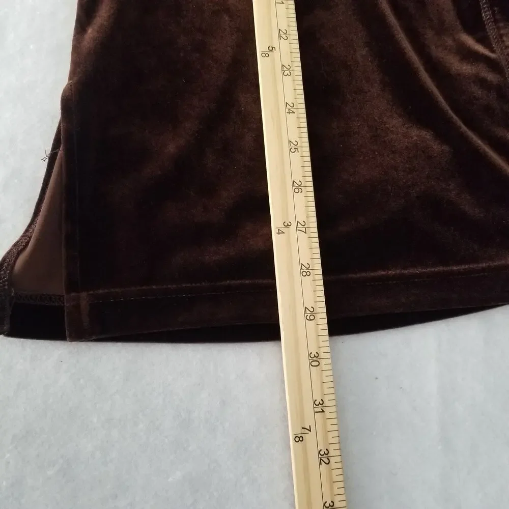 Avenue Women's Velour Loungewear Set, Brown 2Pc Blouse and Pant Size 14/16 Tall